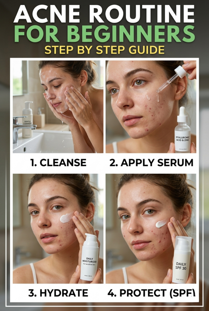 Acne Skincare Routine for Beginners | Step by Step Guide