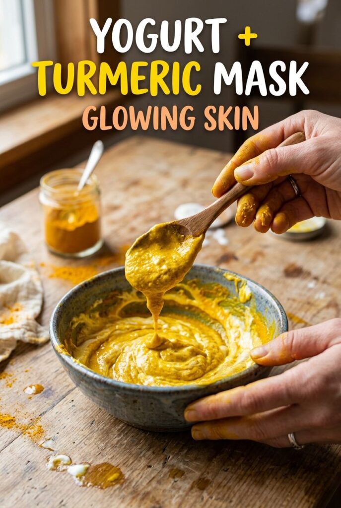 Yogurt and Turmeric Face Mask for Glowing Skin